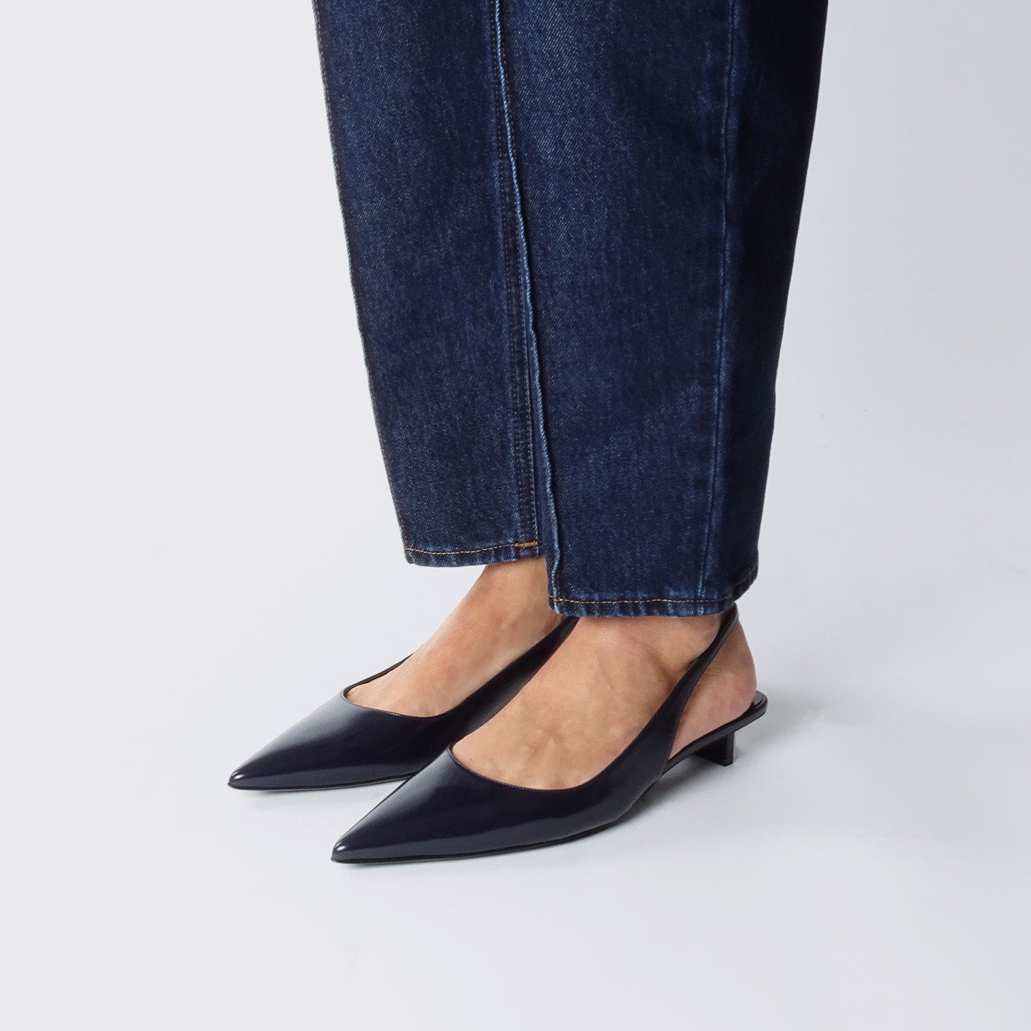 Pierre Hardy STELLA SLINGBACK, navy patent lambskin, view 5