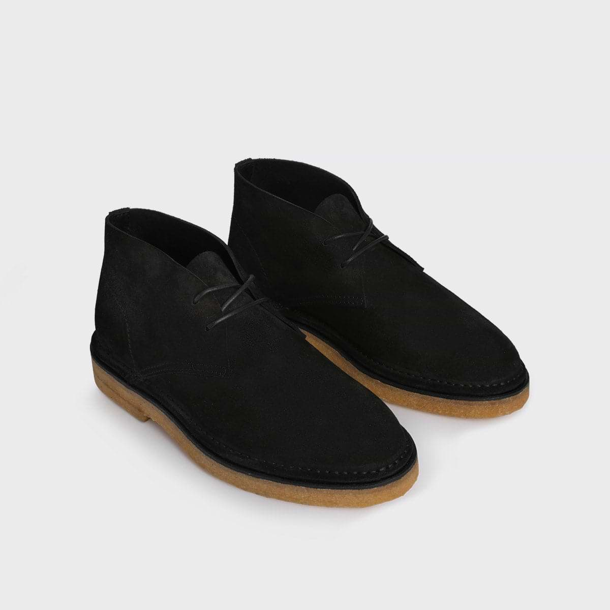 ANTOINE DESERT boots for women in black suede leather — PIERRE HARDY