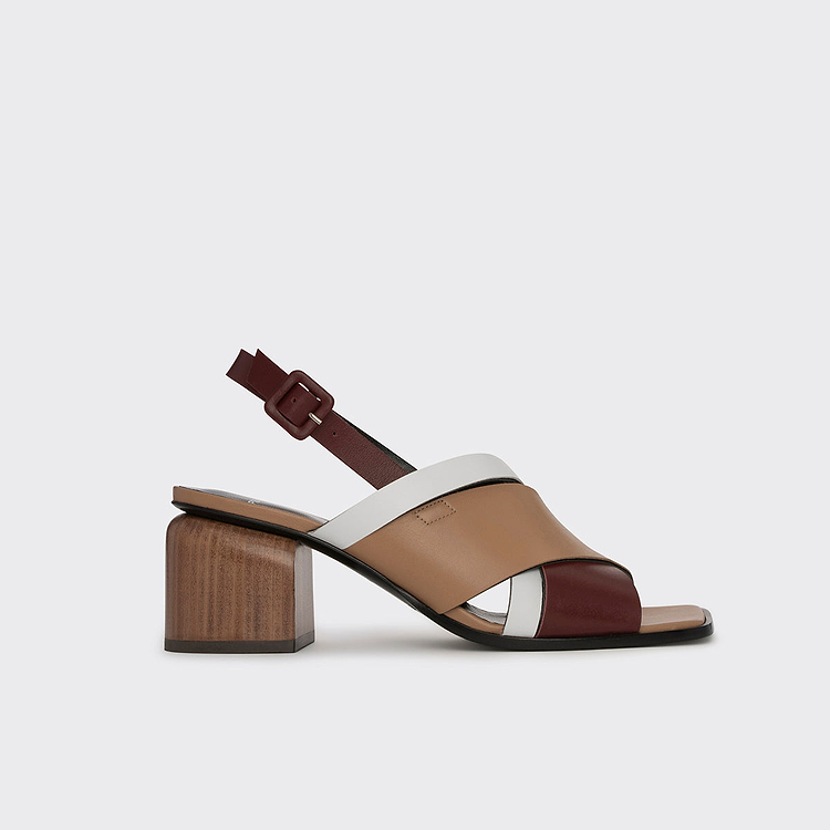 ALPHA CROSS HEELED SANDAL