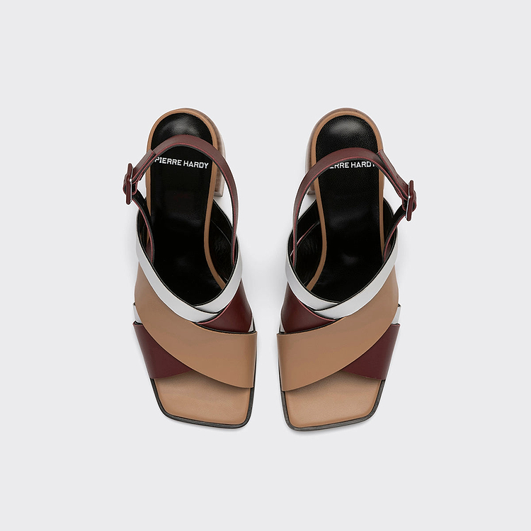 ALPHA CROSS HEELED SANDAL