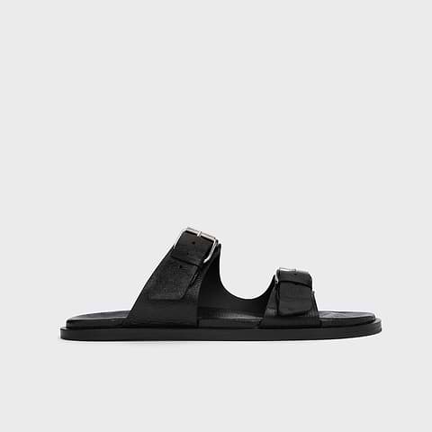 Pierre Hardy MARLON SANDAL, black metalized kidskin