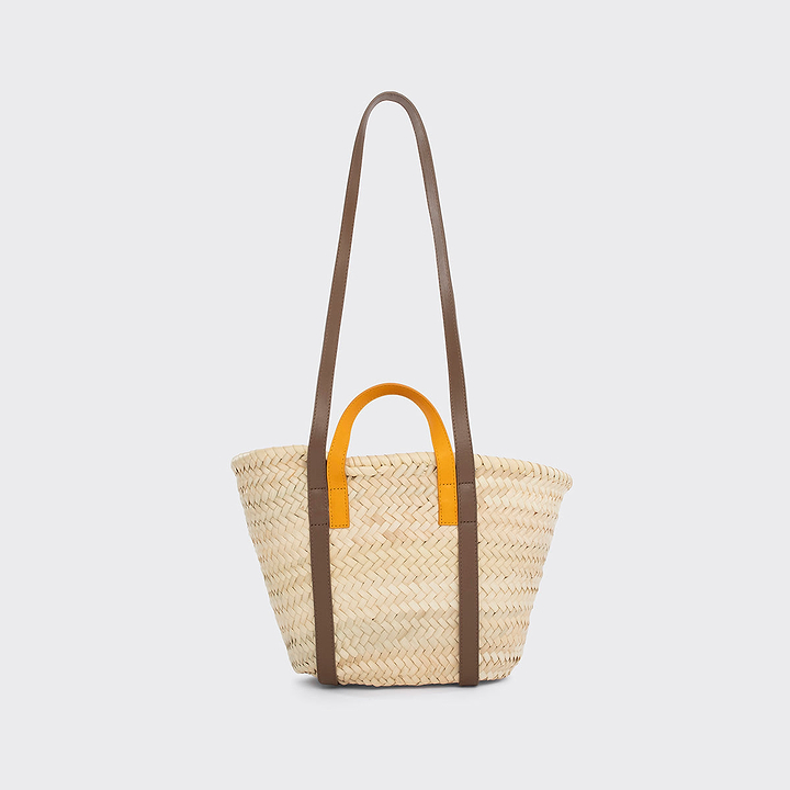 Pierre Hardy ALPHA MINI BASKET, camel & black lambskin and sun calfskin, view 5