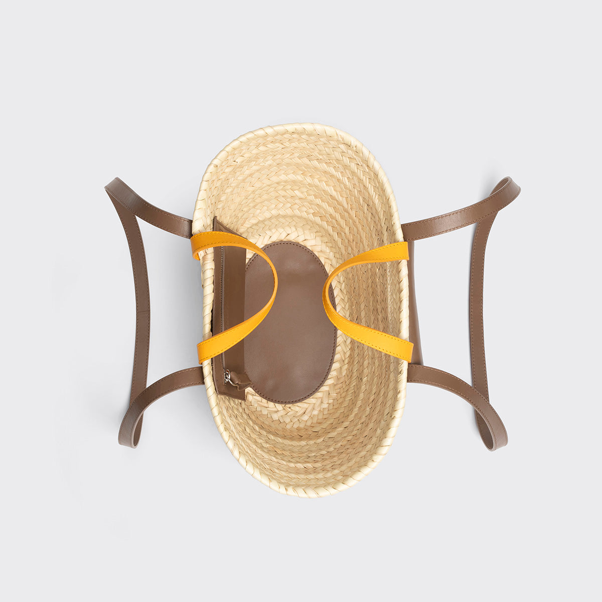 Pierre Hardy ALPHA MINI BASKET, camel & black lambskin and sun calfskin, view 4