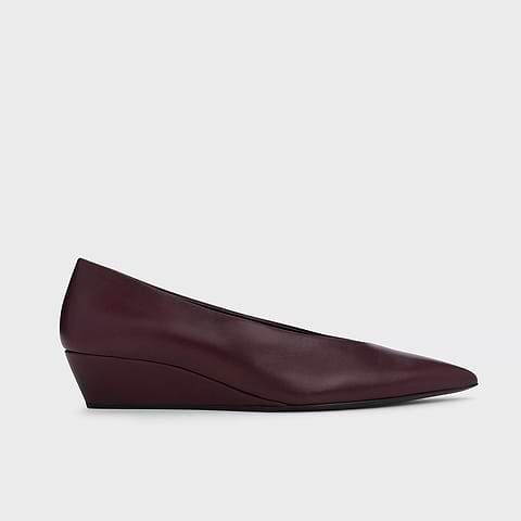 Pierre Hardy AMBER PUMP, burgundy lambskin