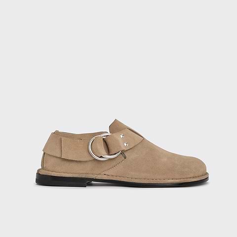 Pierre Hardy NIRVANA LOAFER, sand suede calfskin