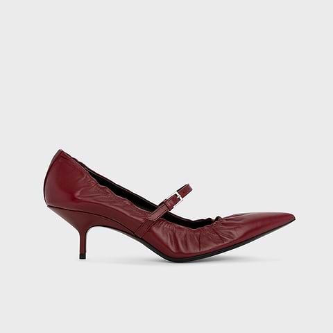 Pierre Hardy VITTI PUMP, carmine red kidskin