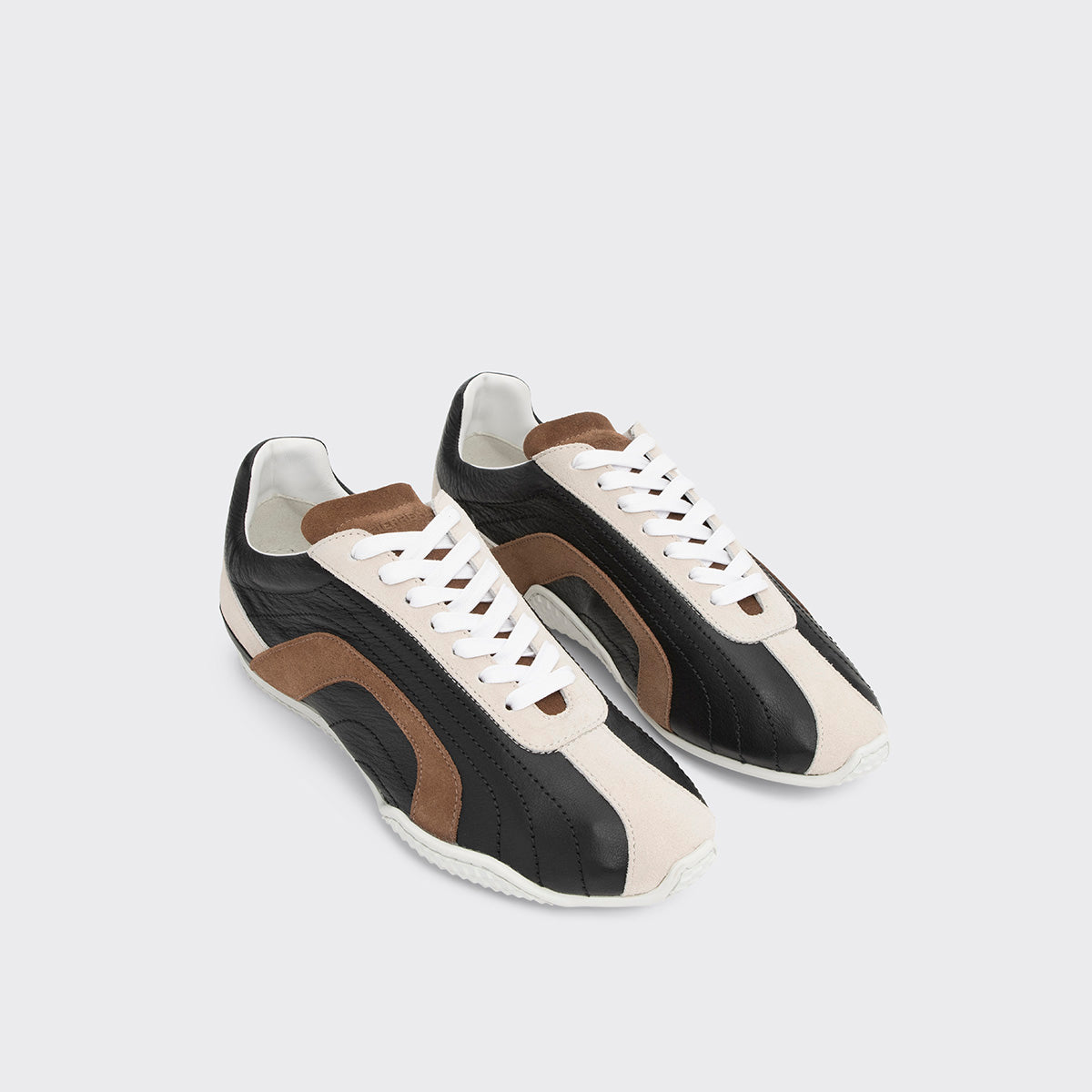 Pierre Hardy JUMP SNEAKERS, black calfskin and brown and off-white suede calfskin, view 3