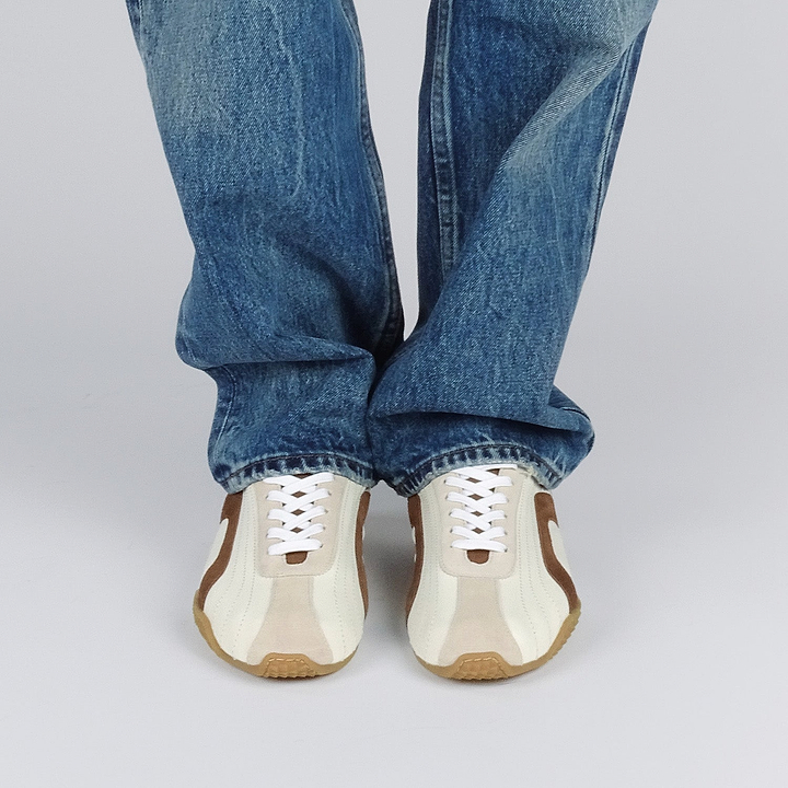 Pierre Hardy JUMP SNEAKERS, white calfskin and brown and off-white suede calfskin, view 3