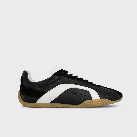 Pierre Hardy JUMP SNEAKERS, black & white calfskin and black suede calfskin