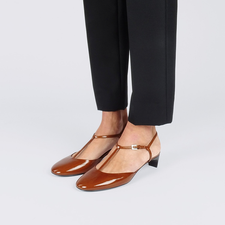 Pierre Hardy DANIELLE PUMP, havana patent kidskin, view 5