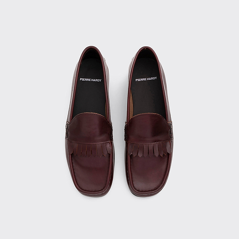 Pierre Hardy ETHAN LOAFER, burgundy calfskin, view 2