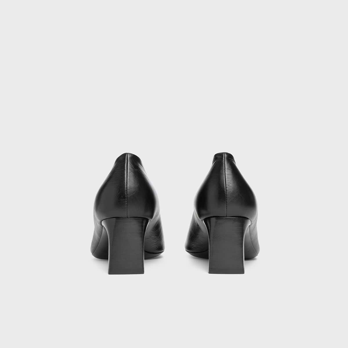 Pierre Hardy KAREN PUMP PEEP TOE, black crinkled calfskin, view 7