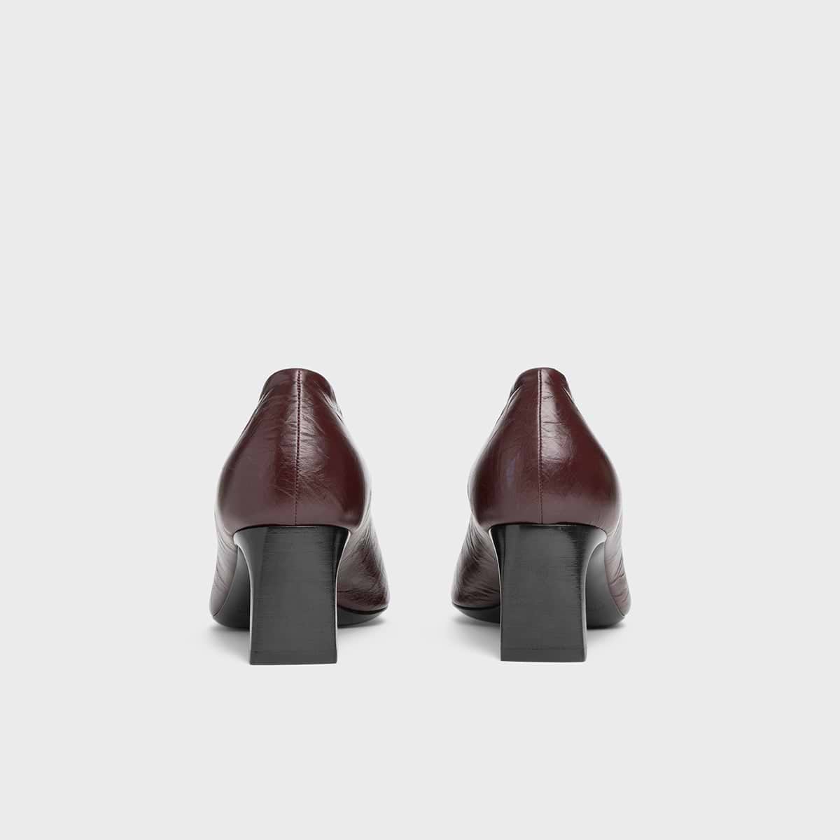 Pierre Hardy KAREN PUMP PEEP TOE, burgundy crinkled calfskin, view 7