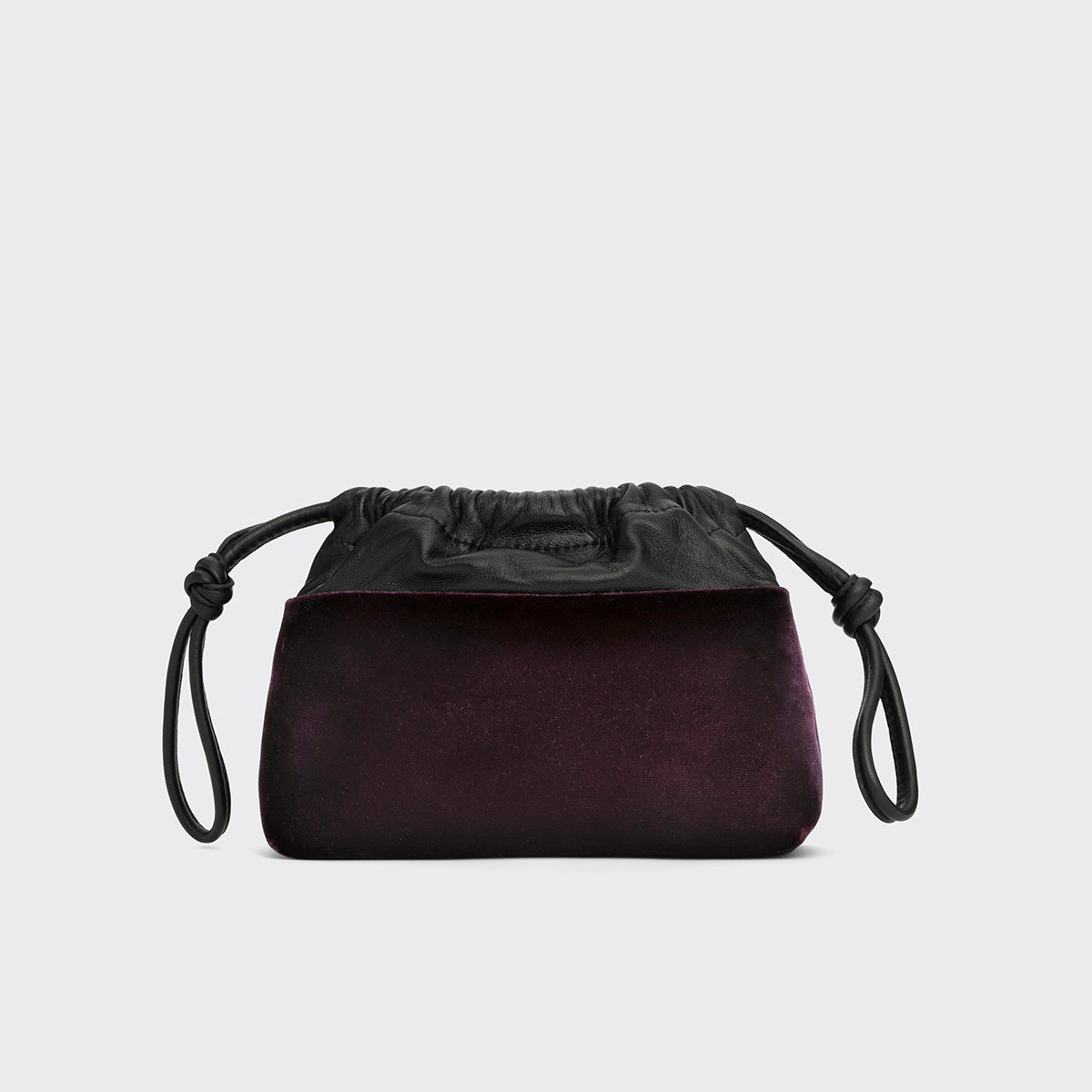 Pierre Hardy MINI TWIN CLUTCH, plum suede and black lambskin, view 7