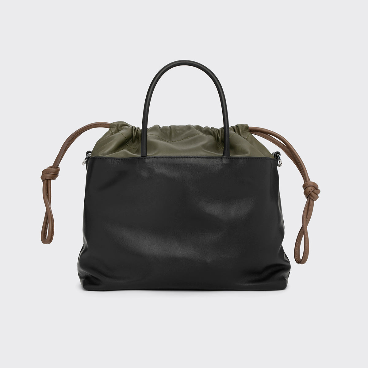 Pierre Hardy TWIN BAG, black calfskin and khaki lambskin, view 5