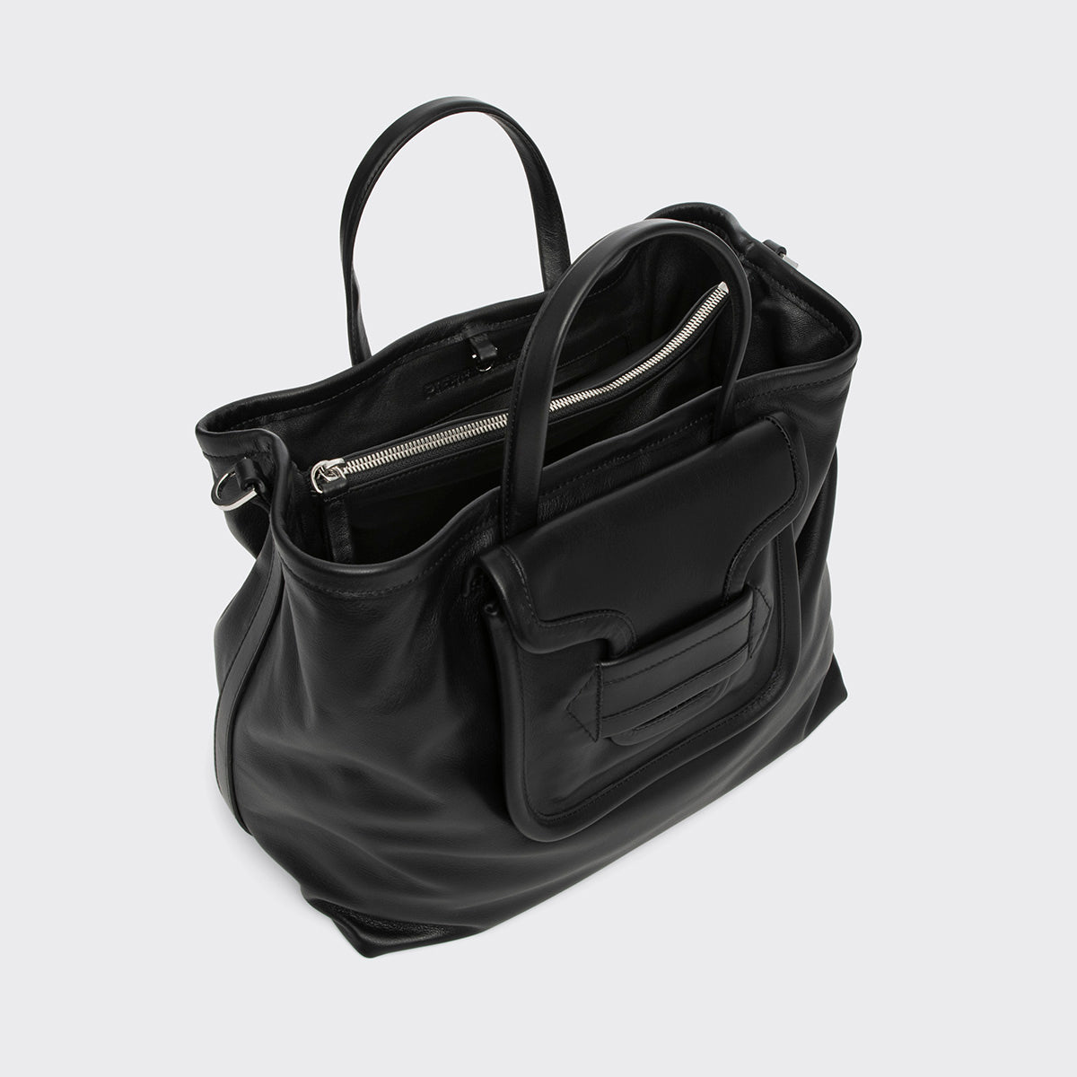 Pierre Hardy ALPHA DAY TOTE, black calfskin, view 6