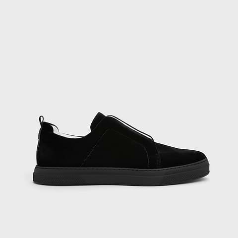 Pierre Hardy SLIDER SNEAKERS, calfskin and black suede