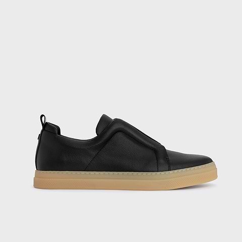 Pierre Hardy SLIDER SNEAKERS, black grained calfskin