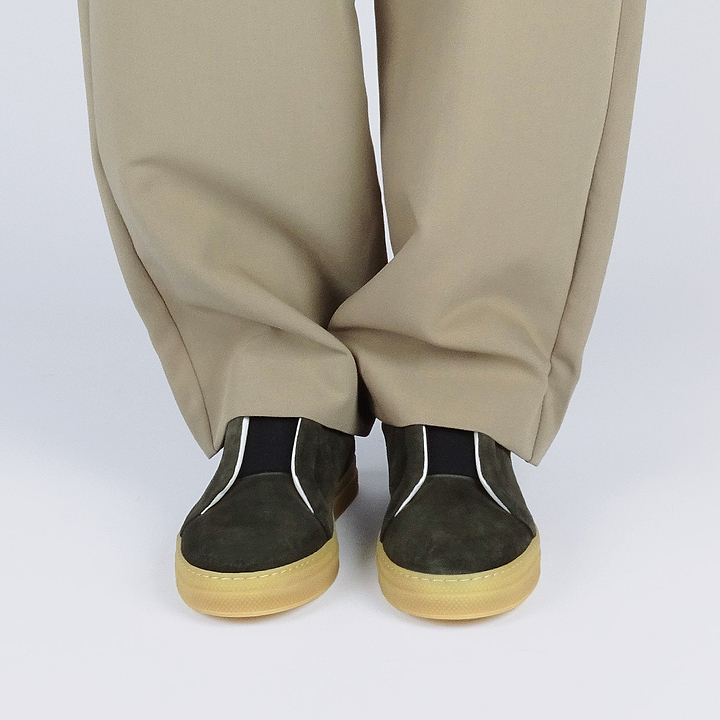 Pierre Hardy SLIDER SNEAKERS, calfskin and black suede, view 3