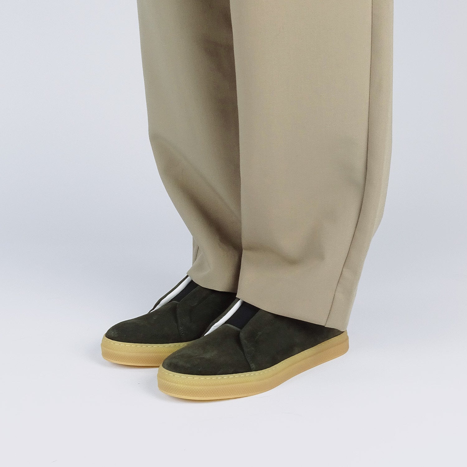 Pierre Hardy SLIDER SNEAKERS, calfskin and black suede, view 4