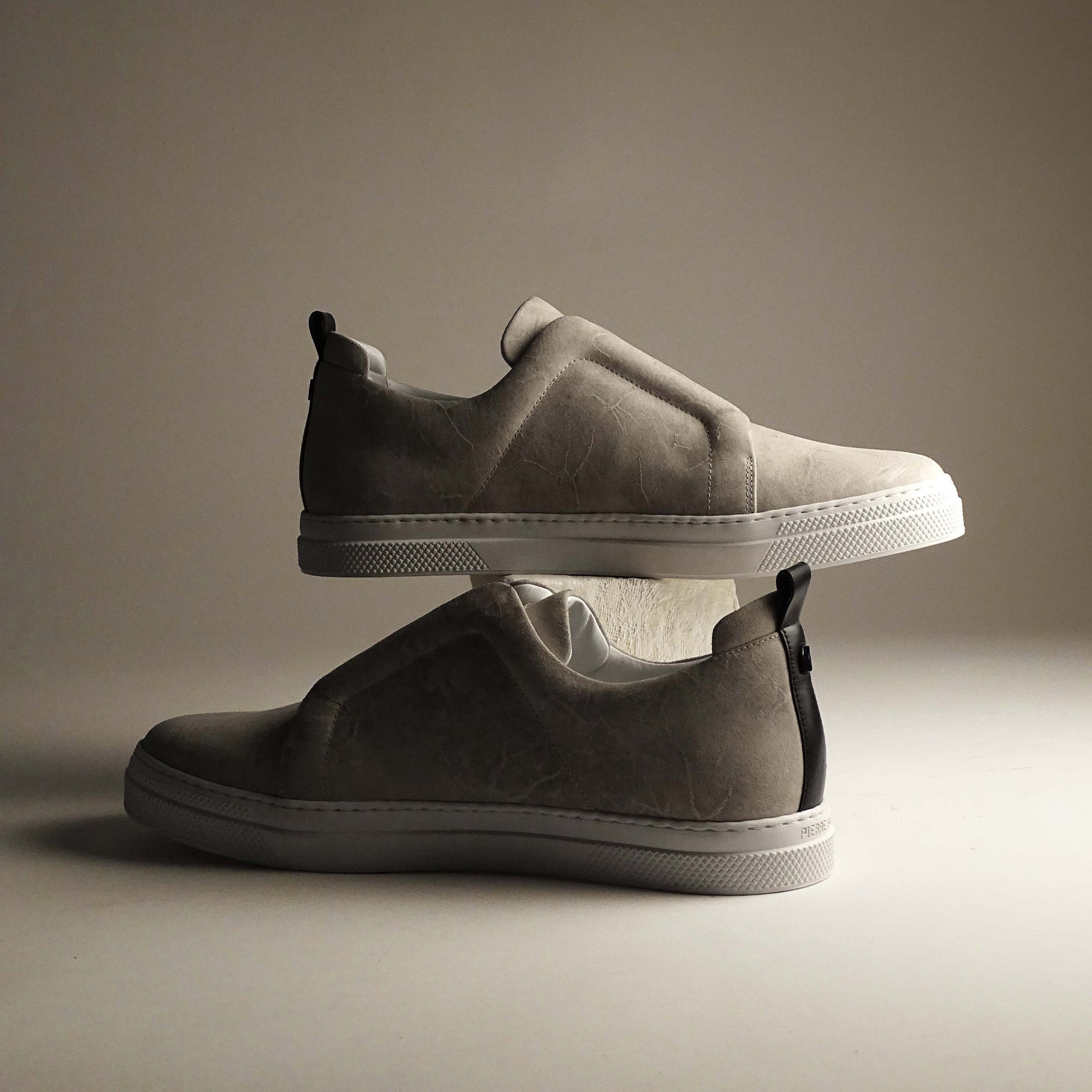 Pierre Hardy SLIDER SNEAKERS, greige calfskin, view 6