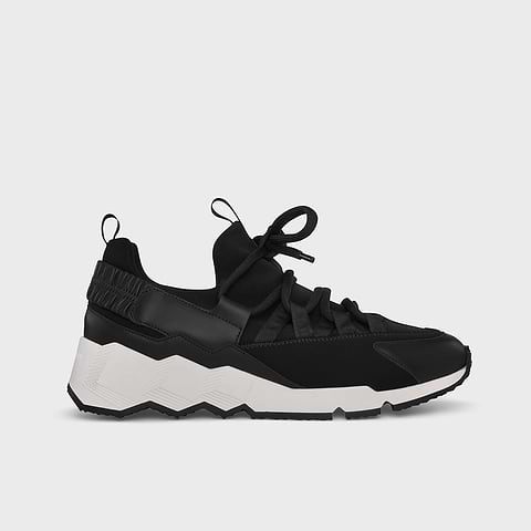 Pierre Hardy TREK COMET SNEAKERS, black neoprene and calfskin