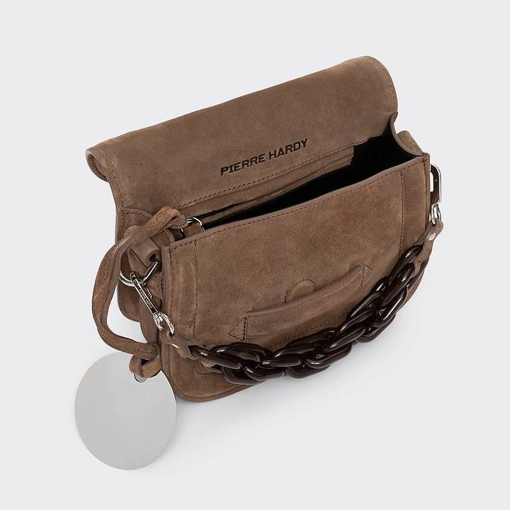 Pierre Hardy MINI ALPHAVILLE BAG, light brown suede calfskin, view 2