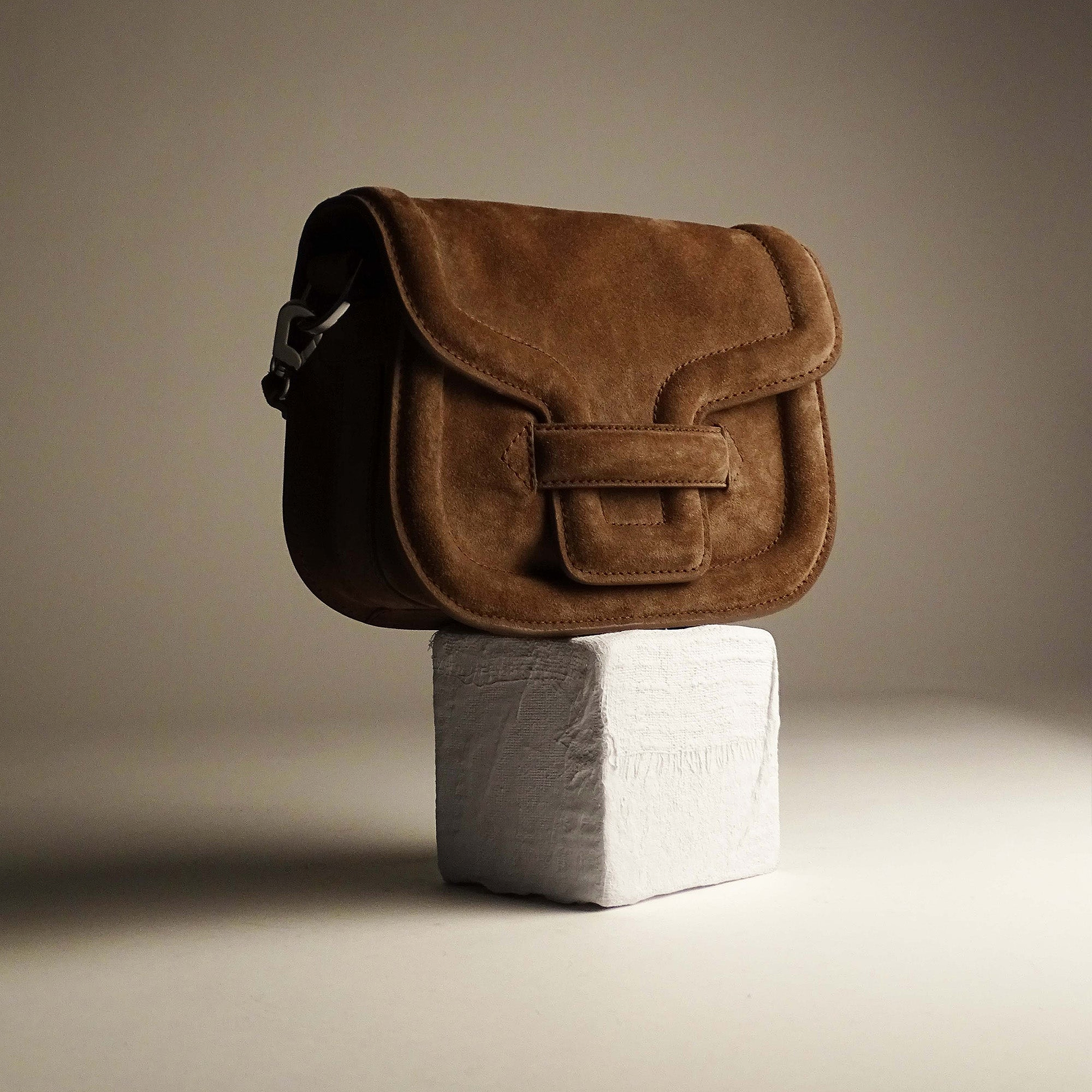 Pierre Hardy MINI ALPHAVILLE BAG, light brown suede calfskin, view 6