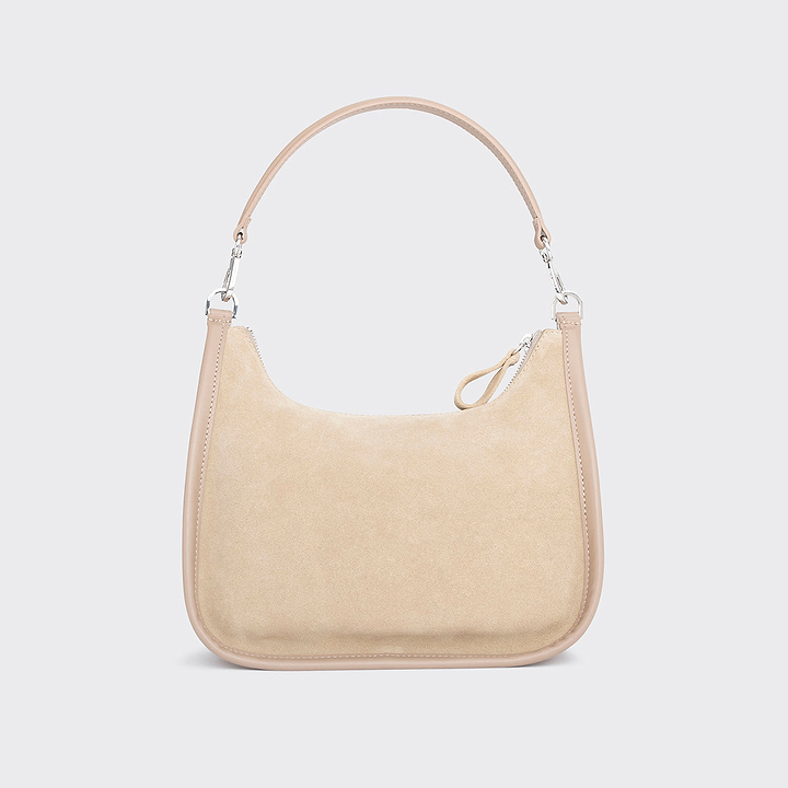 Pierre Hardy ALPHA DAY BAG, beige suede calfskin and calfskin, view 7