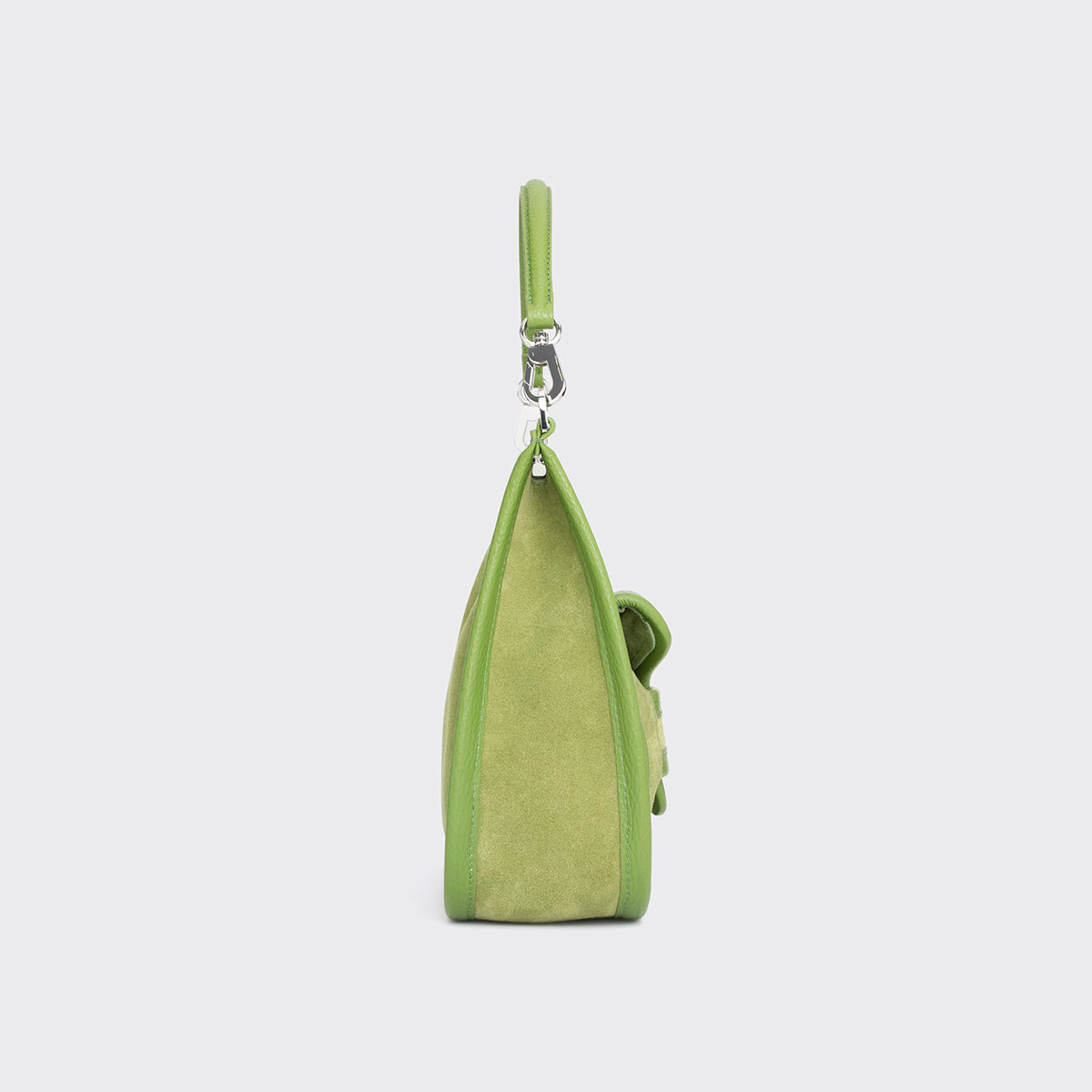 Pierre Hardy ALPHA DAY BAG, green suede calfskin and grained calfskin, view 3