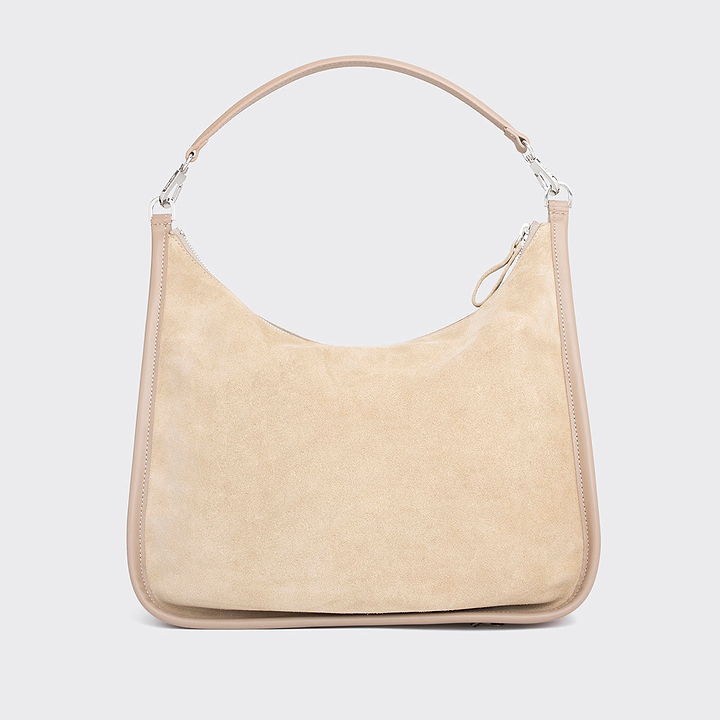 Pierre Hardy ALPHA DAY MAXI BAG, beige suede calfskin and calfskin, view 7