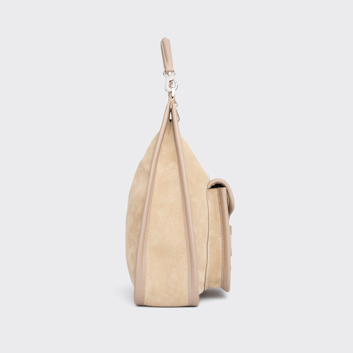 Pierre Hardy ALPHA DAY MAXI BAG, beige suede calfskin and calfskin, view 3