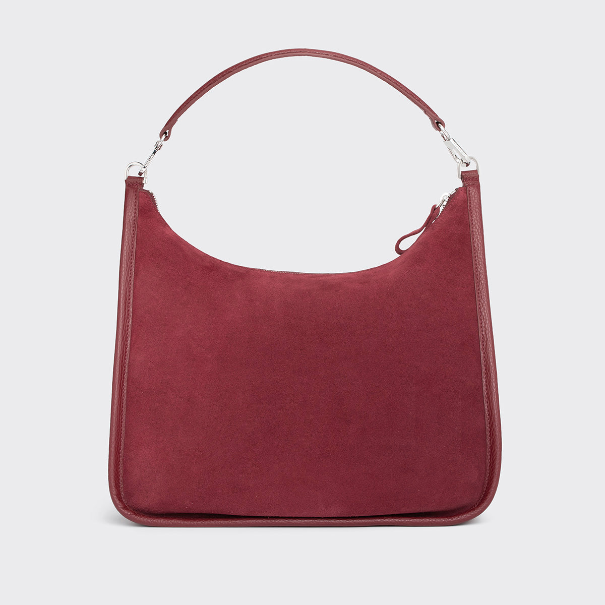 Pierre Hardy ALPHA DAY MAXI BAG, burgundy suede calfskin and grained calfskin, view 8