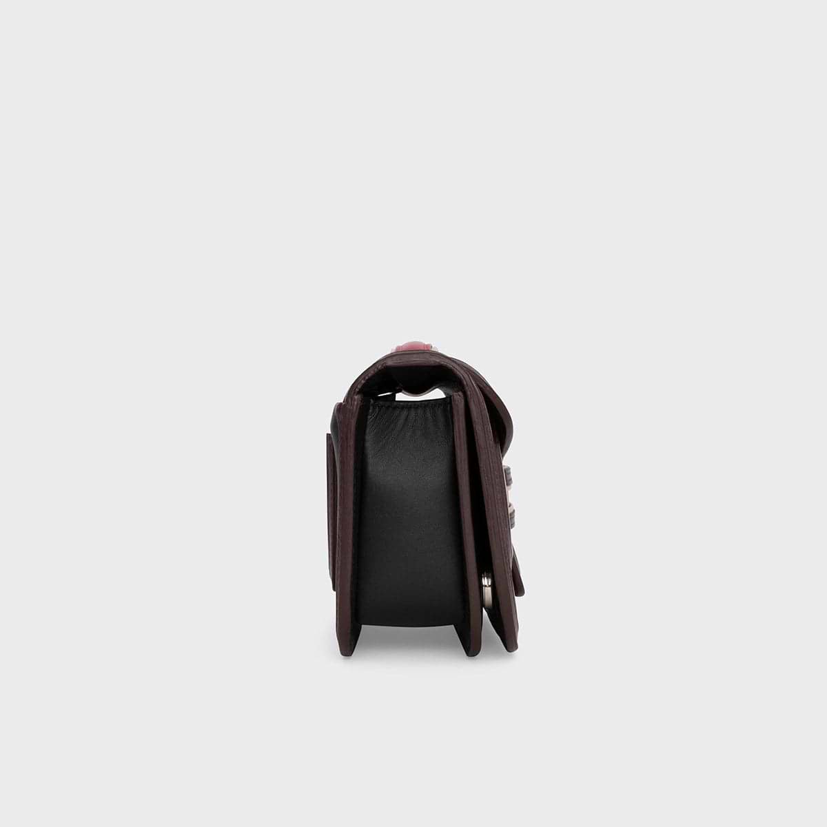 ALPHA handbag for women in black, rosewood & burgundy
