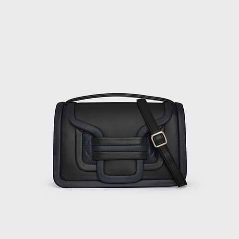 Pierre Hardy ALPHA HANDBAG, navy & black lambskin