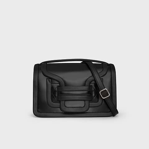 Pierre Hardy ALPHA HANDBAG, black glazed calfskin