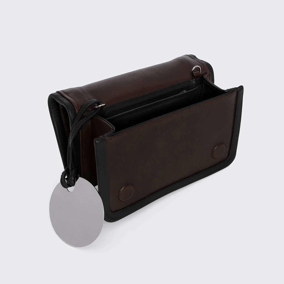 ALPHA handbag for women in burgundy & off-white leather ALPHA handbag for women in burgundy & off-white leather