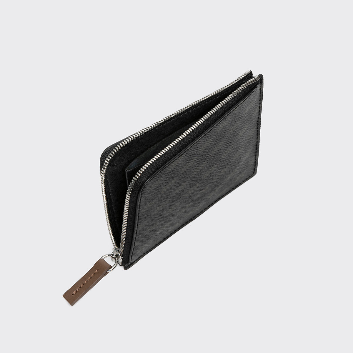 Pierre Hardy VALOIS COIN PURSE, black cube perspective coated canvas and camel calfskin, view 2