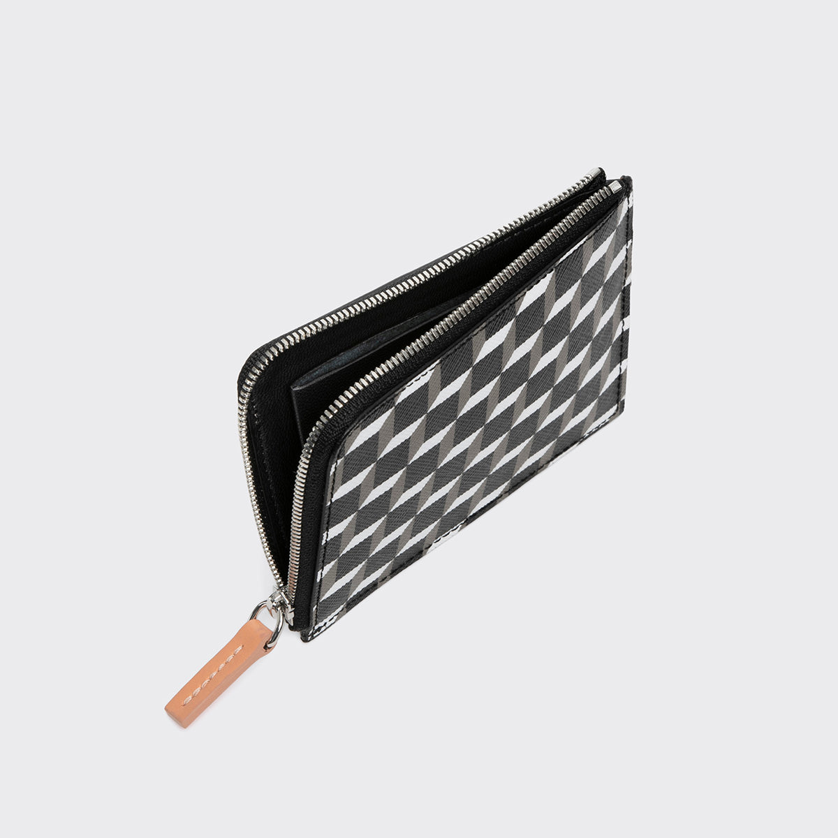 Pierre Hardy VALOIS COIN PURSE, cube perspective coated canvas and apricot lambskin, view 2