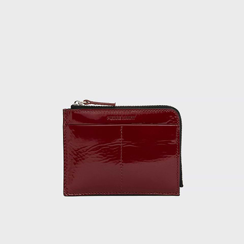 Pierre Hardy VALOIS COIN PURSE, carmine red patent kidskin