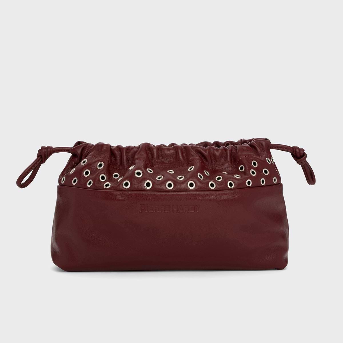 Pouch Eyelets Drawstring TWIN pouch with eyelets in smooth leather and drawstring — PIERRE HARDY