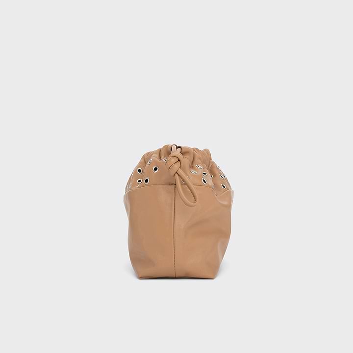 Pouch Eyelets Drawstring TWIN pouch with eyelets in smooth leather and drawstring — PIERRE HARDY
