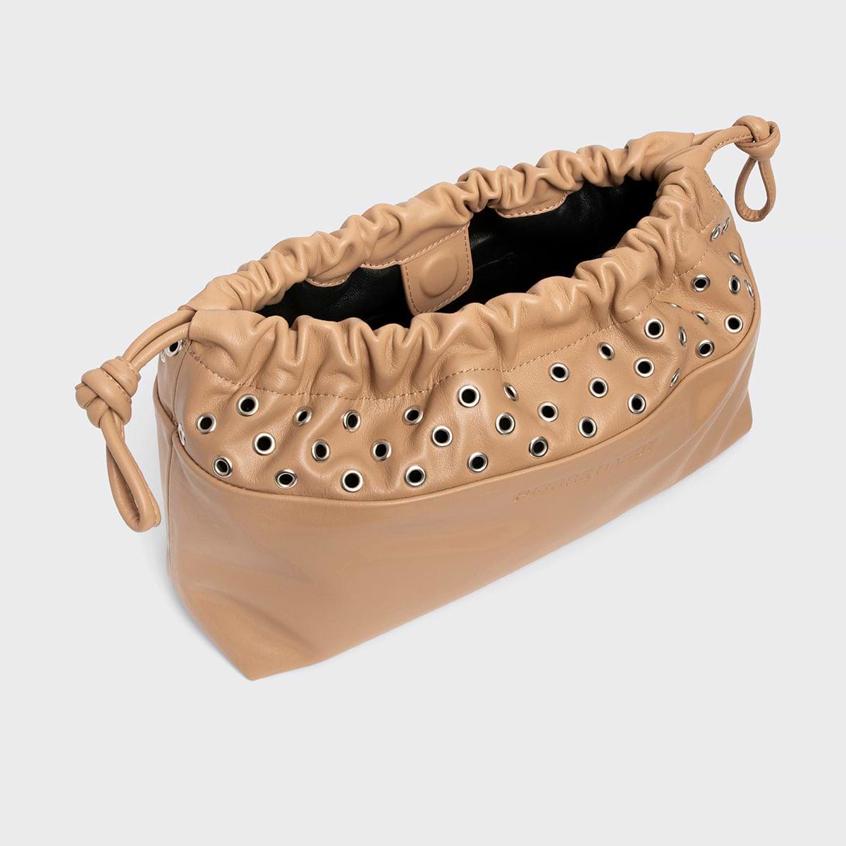 Pouch Eyelets Drawstring TWIN pouch with eyelets in smooth leather and drawstring — PIERRE HARDY