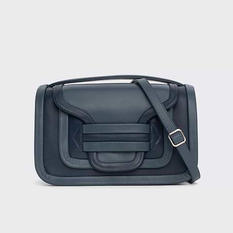 Pierre Hardy ALPHA MAXI HANDBAG, navy & blue calfskin