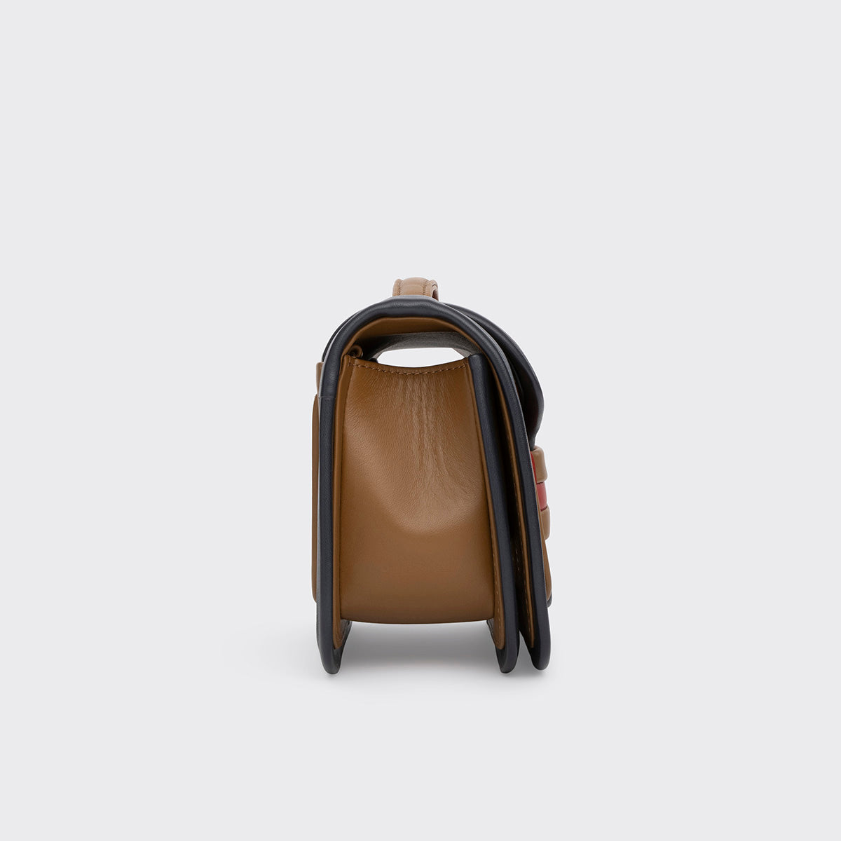 Pierre Hardy ALPHA MAXI HANDBAG, camel, navy and rust lambskin, view 3
