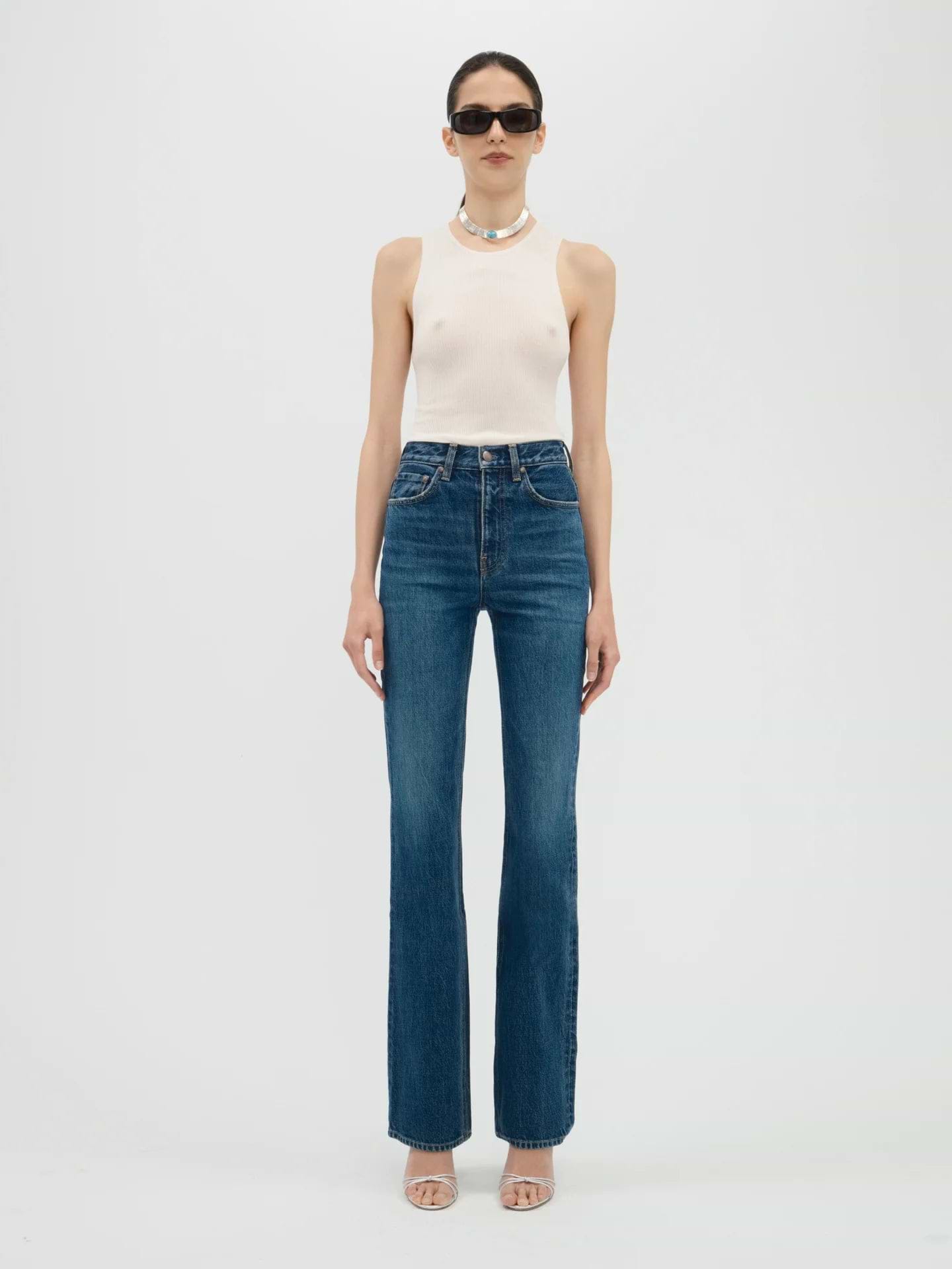 Brontë Jean in Rigid Denim - AFLALO