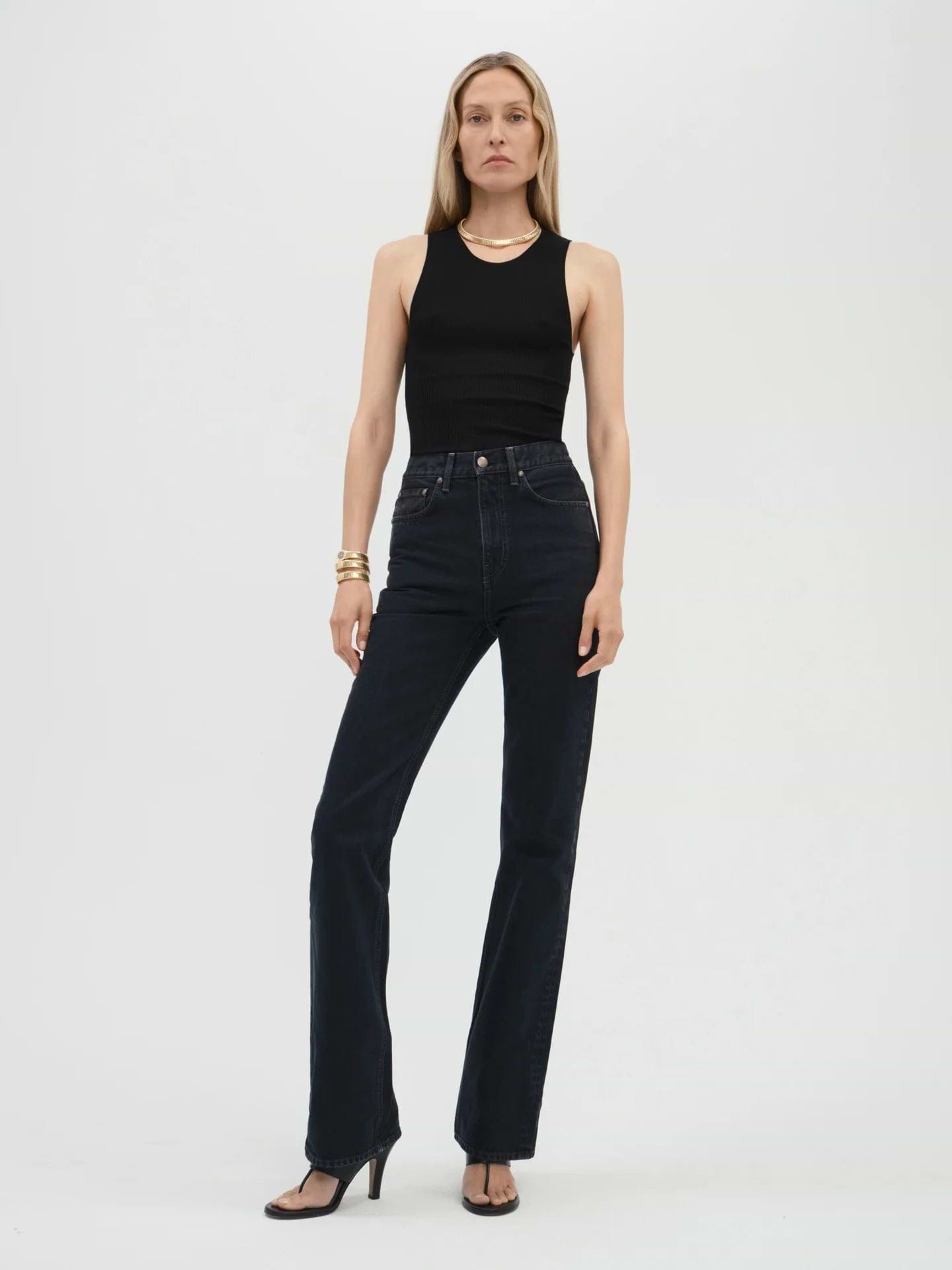 Brontë Jean in Rigid Denim - AFLALO