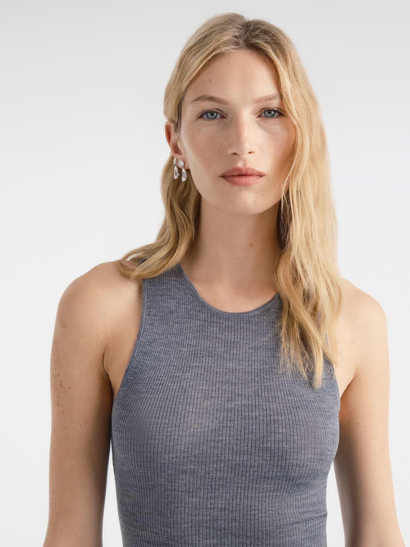Cira Tank in Wool - AFLALO