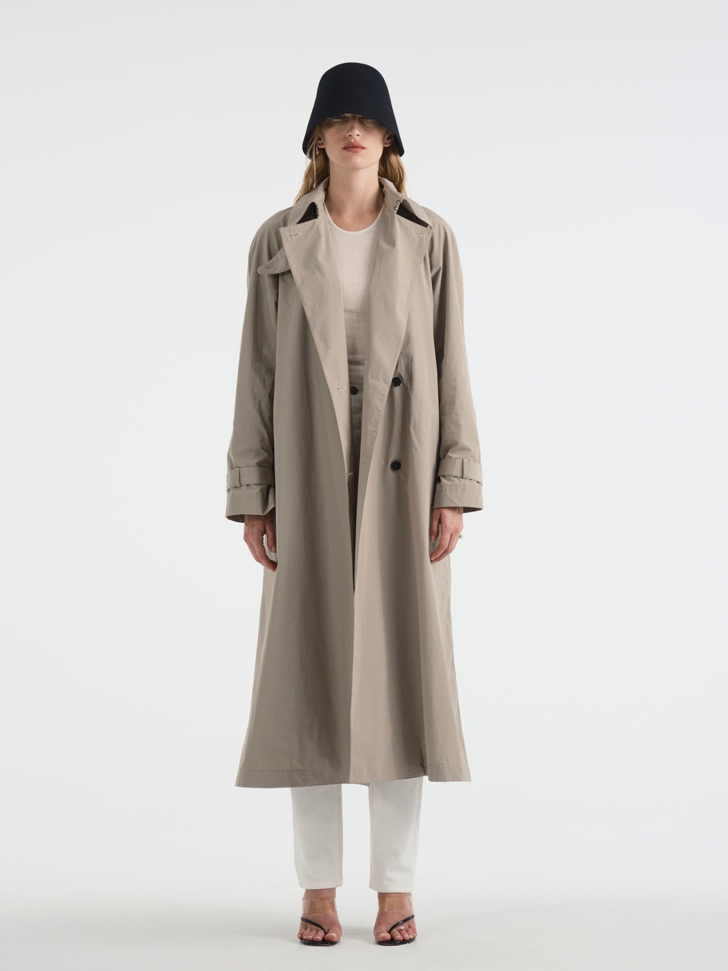 Vionne Trench in Cotton Nylon - AFLALO