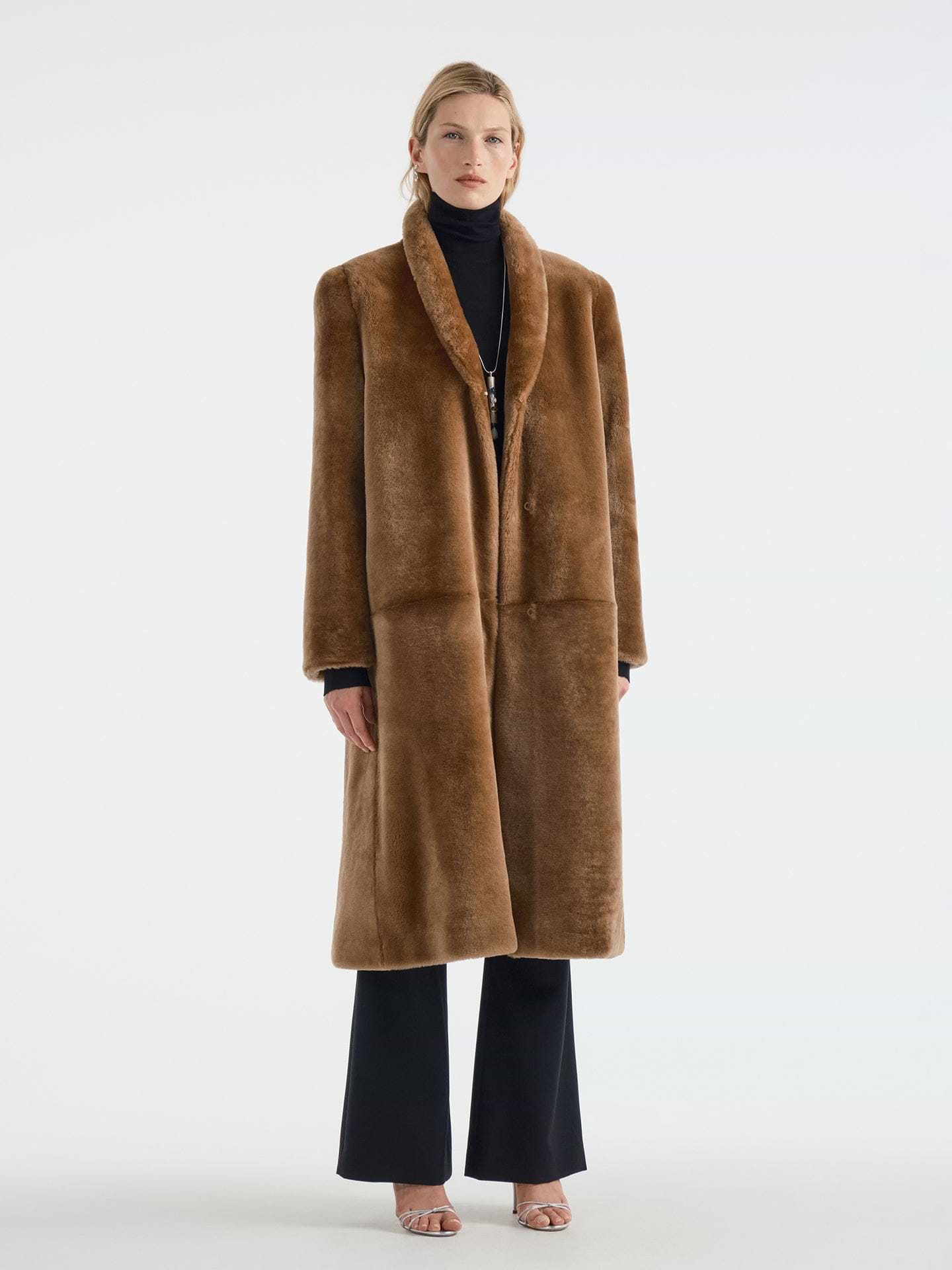 Maurelle Coat in Shearling - AFLALO